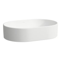 Laufen Savoy 550 x 380mm Oval 0 Tap Hole Countertop Basin - Matt White