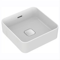 Ideal Standard Strada II 40cm Square Vessel Basin with Overflow, Clicker Waste - Stock Clearance