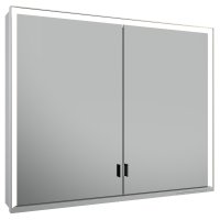 Keuco Royal Lumos 900 x 735 x 165mm Mirror Cabinet - Anodised Silver