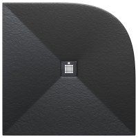 Just Trays Naturals 800mm Stone Quadrant Shower Tray - Graphite Grey