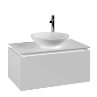 Villeroy & Boch Legato 800mm 1 Drawer Vanity Unit - Gloss White