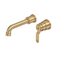 Perrin & Rowe Armstrong Armstrong Wall-Mounted Single Lever Basin Mixer - Satin Brass