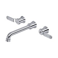 Perrin & Rowe Armstrong Armstrong Wall-Mounted Dual Lever Basin Mixer - Chrome