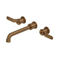 Perrin & Rowe Armstrong Armstrong Wall-Mounted Dual Lever Basin Mixer - English Bronze
