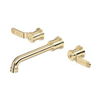 Perrin & Rowe Armstrong Armstrong Wall-Mounted Dual Lever Basin Mixer - Gold