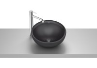 Roca Bol 380mm Round 0 Taphole Countertop Basin - Matt Black