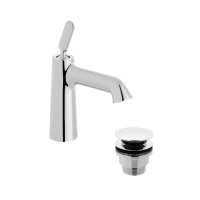 Vado Arrondi Mono Basin Mixer with Universal Basin Waste - Chrome