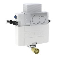 Geberit Alpha 82cm Concealed Cistern & Alpha01 Round Flush Plate