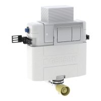Geberit Alpha 82cm Concealed Cistern & Alpha01 Square Flush Plate