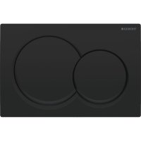 Geberit Alpha01 Round Dual Flush Plate - Matt Black