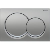 Geberit Alpha01 Round Dual Flush Plate - Matt Chrome