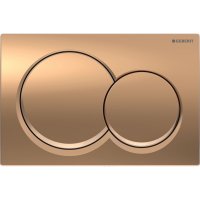 Geberit Alpha01 Round Dual Flush Plate - Red Gold