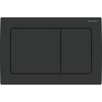 Geberit Alpha01 Sqaure Dual Flush Plate - Matt Black