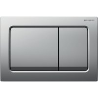 Geberit Alpha01 Sqaure Dual Flush Plate - Matt Chrome