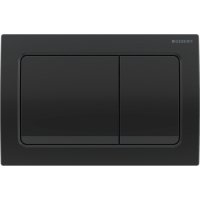 Geberit Alpha01 Sqaure Dual Flush Plate - Black Chrome