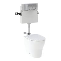Geberit Back-to-Wall 4-in-1 Cistern, Flush Plate, Selnova Rimless Pan & Soft Close Seat Combi-Pack