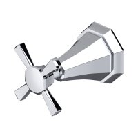 Perrin & Rowe Deco Three-Way Concealed Diverter with Shut Off and Crosstop Handle - Chrome