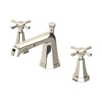 Perrin & Rowe Deco Three-Hole Basin Mixer with Crosstop Handles - Nickel