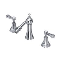 Perrin & Rowe Georgian Three-Hole Bidet Mixer with Lever Handles - Chrome