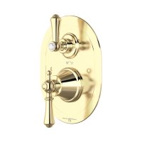 Perrin & Rowe Georgian Concealed Thermostatic Shower Mixer with Lever Handles - Gold