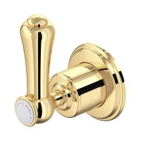 Perrin & Rowe Georgian Three-Way Diverter with Lever Handle and Shut-Off - Polished Brass