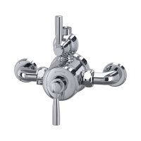 Perrin & Rowe Langbourn Exposed Thermostatic Shower Mixer with Lever Handles - Chrome