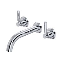 Perrin & Rowe Langbourn Three-Hole Wall-Mounted Bath Set - Chrome