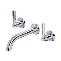 Perrin & Rowe Langbourn Wall-Mounted Three-Hole Basin Set - Chrome