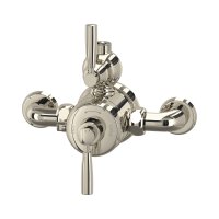 Perrin & Rowe Langbourn Exposed Thermostatic Shower Mixer with Lever Handles - Nickel