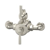 Perrin & Rowe Langbourn Exposed Thermostatic Shower Mixer with Lever Handles - Pewter