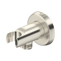 Perrin & Rowe Langbourn Wall Outlet with Parking Bracket - Pewter