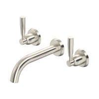 Perrin & Rowe Langbourn Wall-Mounted Three-Hole Basin Set - Pewter