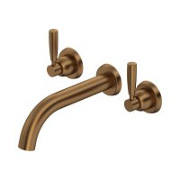 Perrin & Rowe Langbourn Three-Hole Wall-Mounted Bath Set - English Bronze