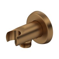 Perrin & Rowe Langbourn Wall Outlet with Parking Bracket - English Bronze