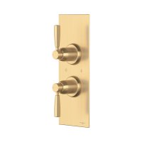 Perrin & Rowe Langbourn Concealed Thermostatic Shower Mixer With Diverter - Satin Brass