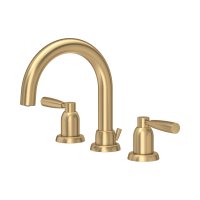 Perrin & Rowe Langbourn Three-Hole Deck-Mounted Basin Mixer - Satin Brass