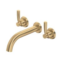 Perrin & Rowe Langbourn Three-Hole Wall-Mounted Bath Set - Satin Brass