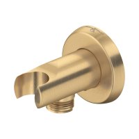 Perrin & Rowe Langbourn Wall Outlet with Parking Bracket - Satin Brass