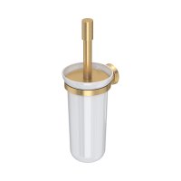 Perrin & Rowe Langbourn Wall-Mounted Toilet Brush Holder - Satin Brass
