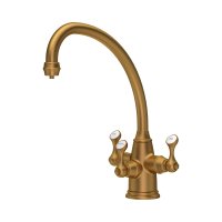 Perrin & Rowe Etruscan Sink Mixer with Filtration - Aged Brass