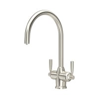 Perrin & Rowe Langbourn Sink Mixer with Filtration (Two Lever) - Pewter