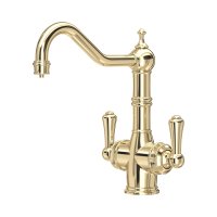Perrin & Rowe Provence Sink Mixer with Filtration (Two Lever) - Gold
