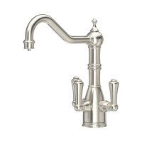 Perrin & Rowe Provence Sink Mixer with Filtration (Three Lever) - Pewter