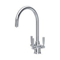 Perrin & Rowe Langbourn Sink Mixer with Filtration (Three Lever) - Chrome