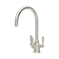 Perrin & Rowe Langbourn Sink Mixer with Filtration (Three Lever) - Pewter