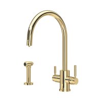 Perrin & Rowe Juliet 3-in-1 Instant Hot Water Tap with Rinse - Polished Brass