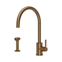 Perrin & Rowe Juliet Single Lever Sink Mixer with Rinse - English Bronze