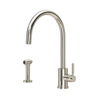 Perrin & Rowe Juliet Single Lever Sink Mixer with Rinse - Nickel