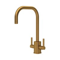 Perrin & Rowe Juliet Square Monobloc Sink Mixer - Aged Brass