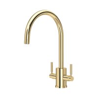 Perrin & Rowe Juliet Round Monobloc Sink Mixer - Polished Brass